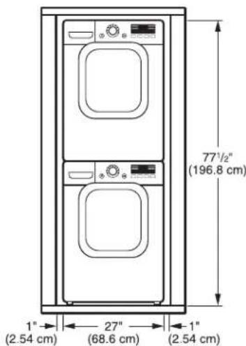 LG SteamDryer DLGX2802W - INSTALACIONES CON LA BASE PEDESTAL O KIT DE APILADO OPCIONALES - 2