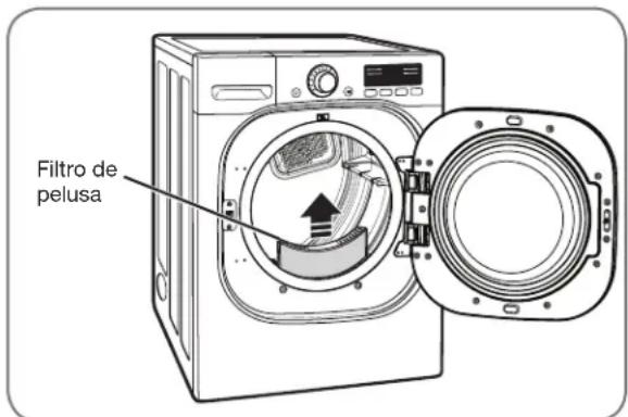 LG SteamDryer DLGX2802W - REVISE EL FILTRO DE PELUSA ANTES DE CADA USO - 1