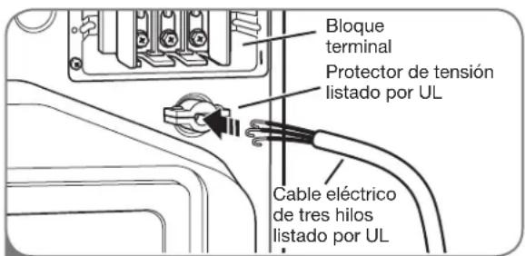 LG SteamDryer DLGX2802W - Conexión de tres hilos para secadoras eléctricas: Conexión directa - 2
