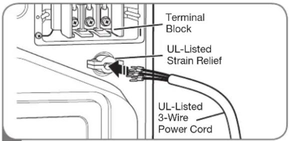 LG SteamDryer DLGX2802W - Three-Wire Connection for Electric Dryers: Power Cord - 1