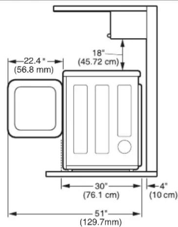 LG SteamDryer DLGX2802W - CLEARANCES - 1