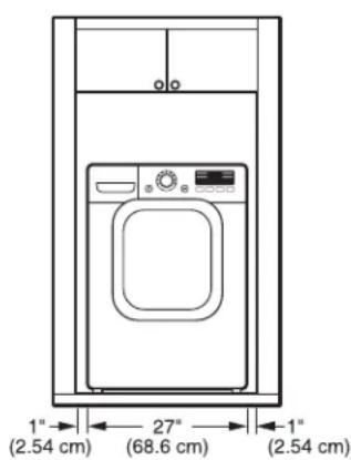 LG SteamDryer DLGX2802W - CLEARANCES - 2