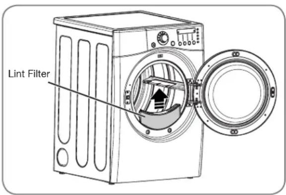 LG DLG2702V - CHECK THE LINT FILTER BEFORE EVERY LOAD - 1