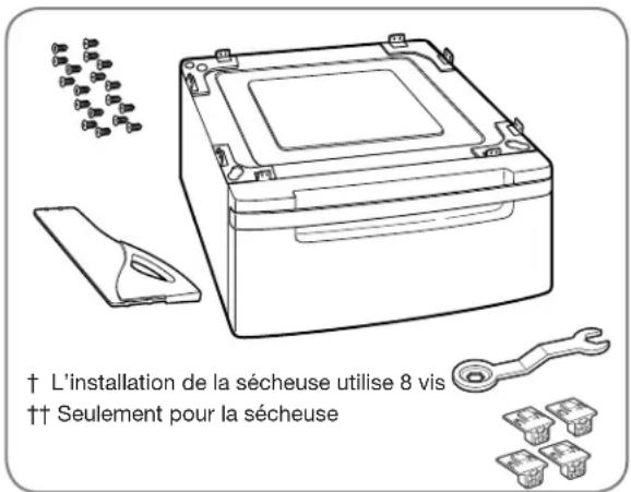 LG DLG2702V - Le piédestal accessoire comprend : - 1