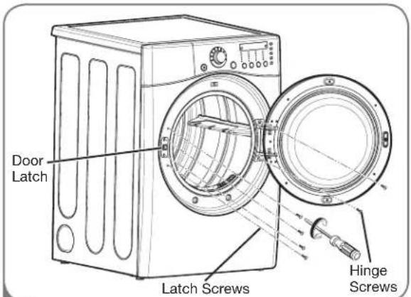 LG DLG2702V - REVERSING THE DOOR SWING - 1