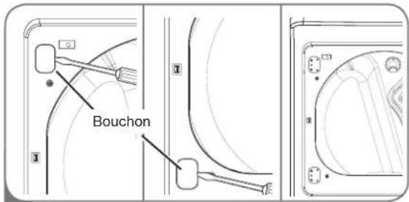 LG DLG5002W - INVERSION DU SENS D'OUVERTURE DU HUBLOT - 1