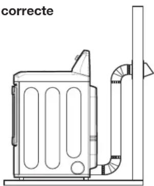 LG DLG5002W - Acheminement et raccord du système d'évacuation d'air - 1