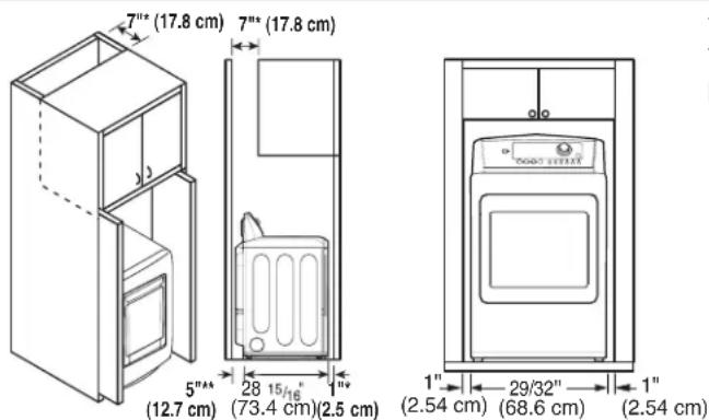 LG DLG5002W - ESPACIOS DE INSTALACIÓN (cont.) - 1