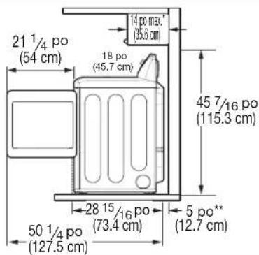 LG DLG5002W - DÉGAGEMENTS - 1