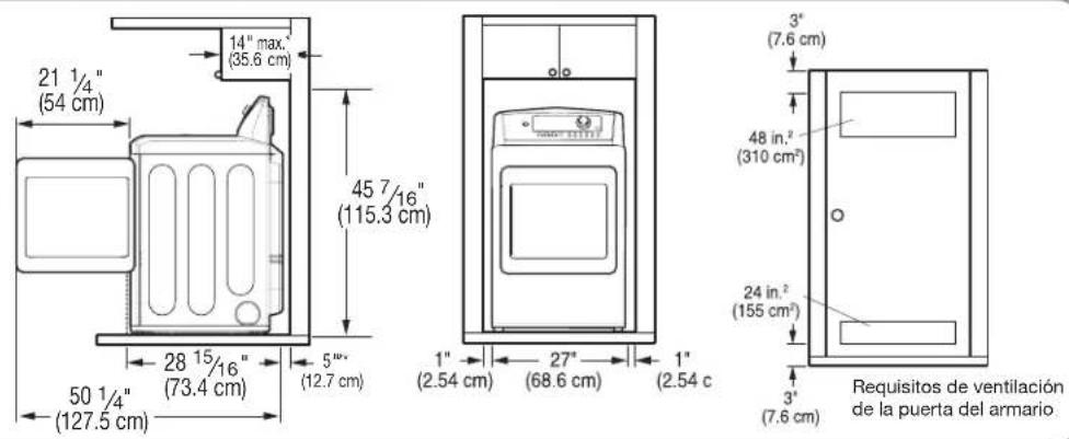 LG DLG5002W - REQUISITOS DEL LUGAR DE INSTALACIÓN - 1