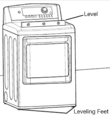 LG DLG5002W - LEVELING THE DRYER - 1