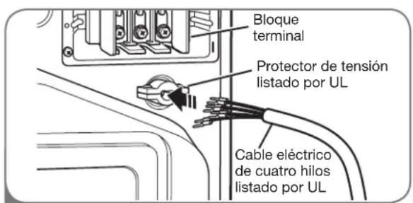 LG DLGX2502W - Conexión de cuatro hilos para secadoras eléctricas: Cable eléctrico con enchufe - 1