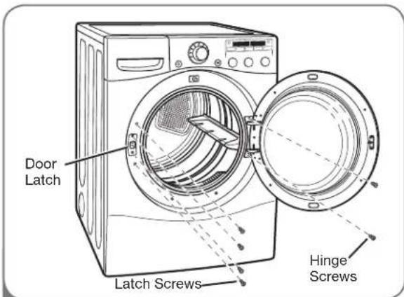 LG DLGX2502W - REVERSING THE DOOR SWING - 1