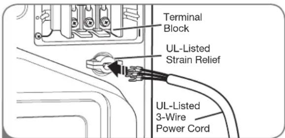 LG DLGX2502W - Three-Wire Connection for Electric Dryers: Power Cord - 1