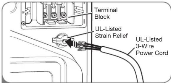 LG DLE2301R - Three-Wire Connection for Electric Dryers: Power Cord - 1