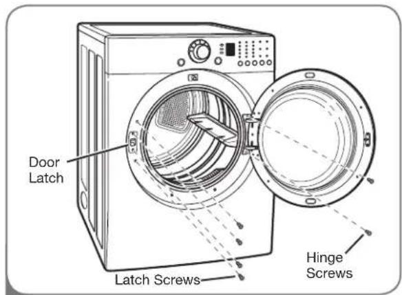 LG DLG2102W - REVERSING THE DOOR SWING - 1