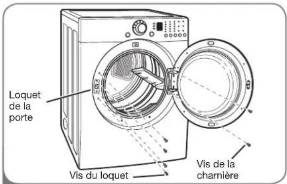 LG DLG2102W - INVERSION DE L'OSCILLATION DE LA pORTE - 1