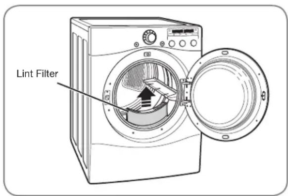 LG DLG2302R - CHECK THE LINT FILTER BEFORE EVERY LOAD - 2