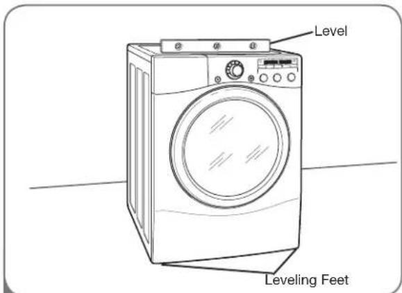 LG DLG2302R - LEVELING THE DRYER - 1