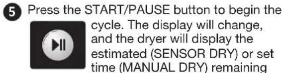 LG DLG2302R - OPERATING THE DRYER - 6