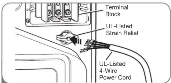 LG DLE2101W - Four-Wire Connection for Electric Dryers: Power Cord - 1