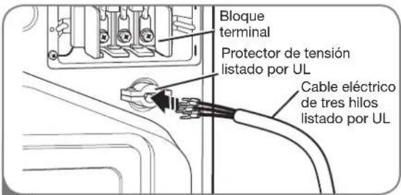 LG LSDG389VS - Conexión de tres hilos para secadoras eléctricas: Cable eléctrico con enchufe - 1