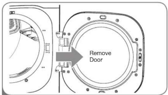LG DLE2601W - TO REMOVE THE DOOR - 6