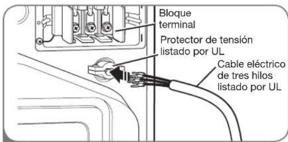LG DLE2601R - Conexión de tres hilos para secadoras eléctricas: Cable eléctrico con enchufe - 1