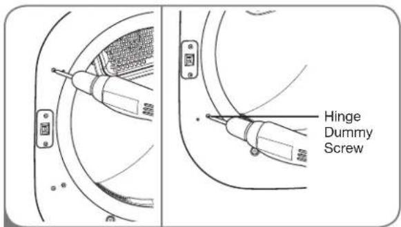 LG DLE2601R - TO REMOVE THE DOOR - 5
