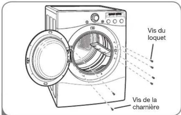 LG DLG2302W - INVERSION DE L'OSCILLATION DE LA pORTE - 2