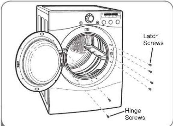 LG DLG2302W - REVERSING THE DOOR SWING - 2