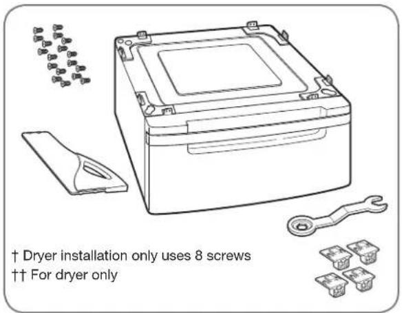LG DLG2602R - The pedestal accessory includes: - 1
