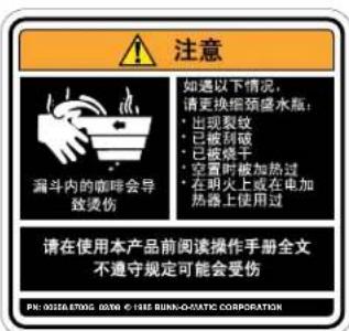 Bunn CWTF15 - 用户注意事项 - 2
