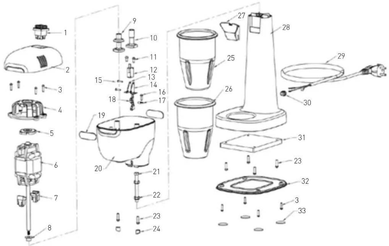 Hendi 221624 - Schemat polaczenia - 2