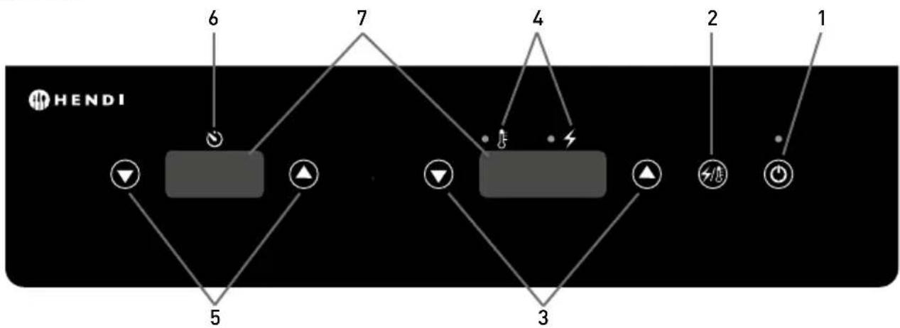 Hendi 239377 - Control panel of the appliance - 1