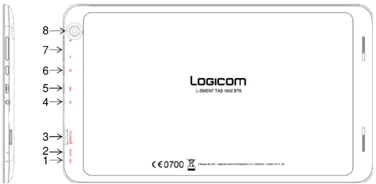 LOGICOM LEment Tab 1042 BTK - Contenu de l'emballage - 1