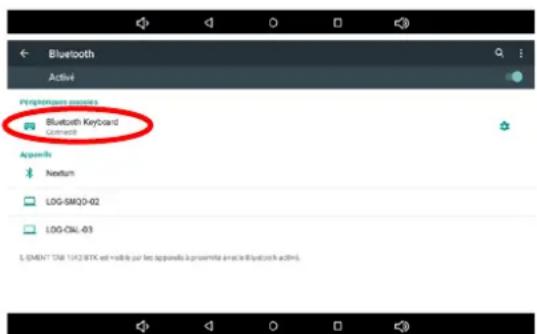 LOGICOM LEment Tab 1042 BTK - Connexion du clavier Bluetooth - 4