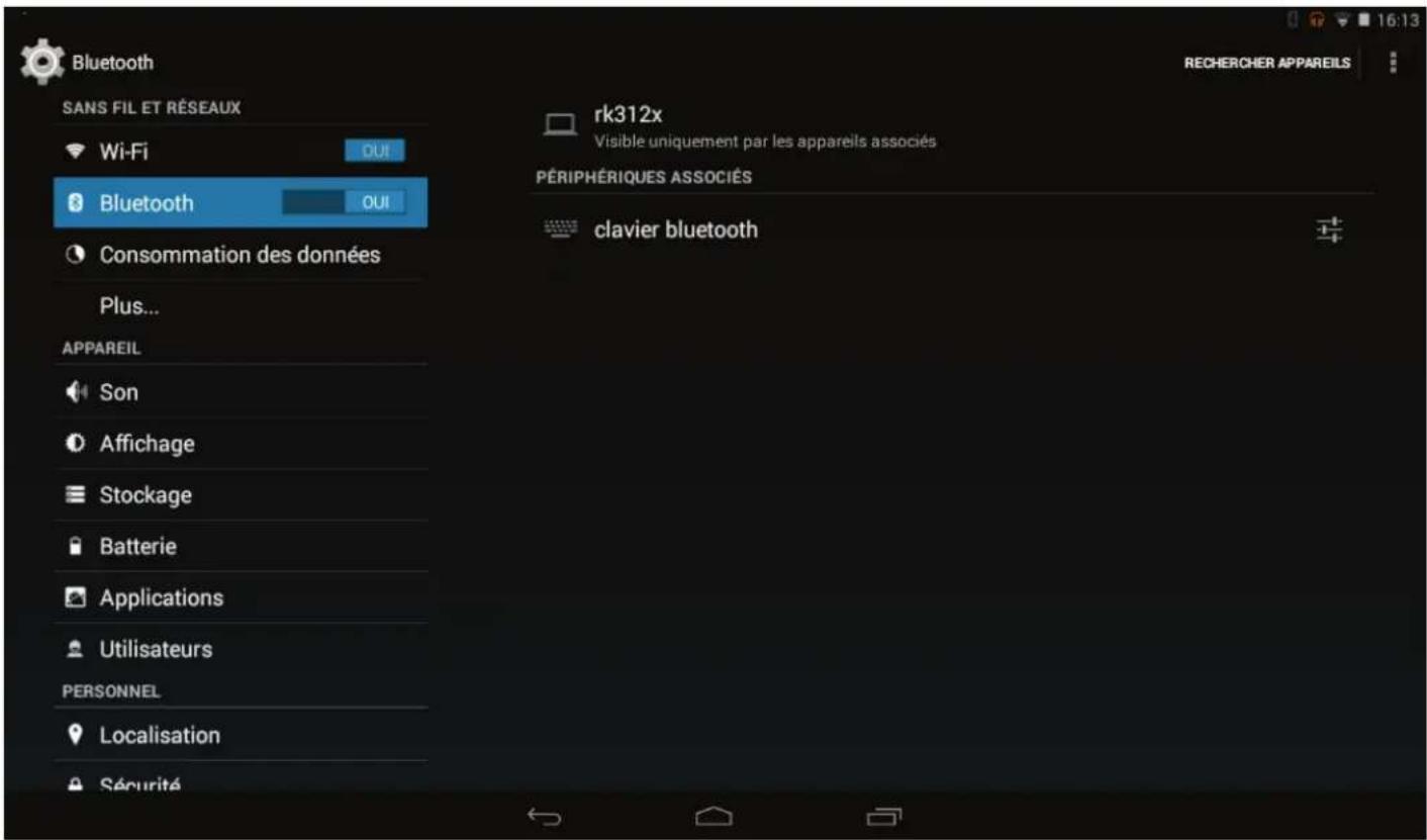 LOGICOM LEment Tab 1040 BTK - Connexion du clavier Bluetooth - 1