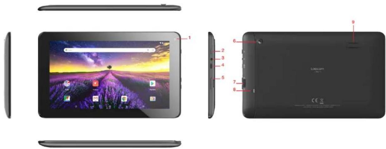LOGICOM La Tab 90 - Descriptif de la Tablette. - 1