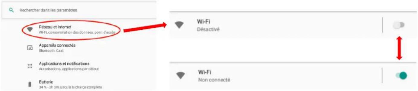 LOGICOM La Tab 105 P Go - Activer / Désactiver la connexion Wi-Fi - 1