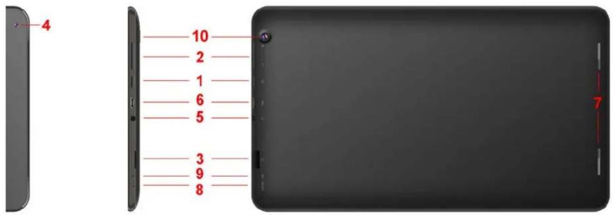 LOGICOM LEment Tab 1048 - Descriptif de la Tablette. - 1