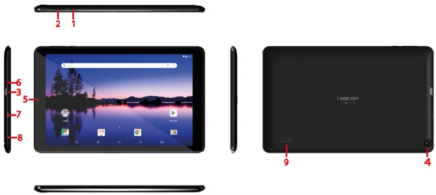 LOGICOM La Tab 124 HD - Descriptif de la Tablette. - 1