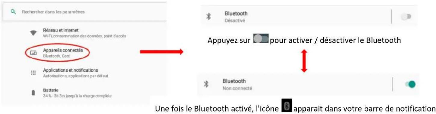 LOGICOM La Tab 124 HD - Activer / Désactiver la connexion Bluetooth - 1