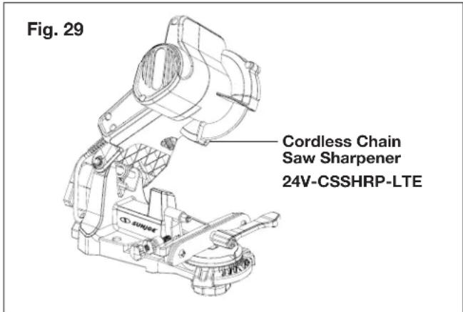 Fig. 29 Cordless Chain Saw Sharpener 24V-CSSHRP-LTE