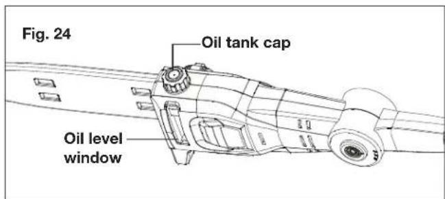 Fig. 24 Oil tank cap Oil level window