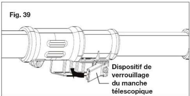 Fig. 39 Dispositif de verrouillage du manche télescopique