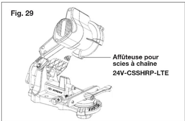 Fig. 29 Affûteuse pour scies à chaîne 24V-CSSHRP-LTE