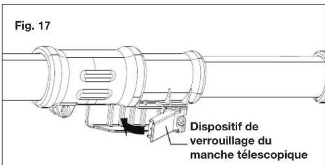 Fig. 17 Dispositif de verrouillage du manche télescopique