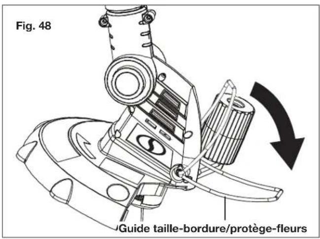 Fig. 48 Guide taille-bordure/protège-fleurs