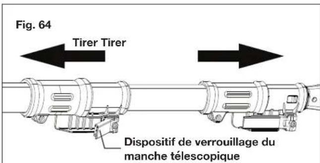 Fig. 64 Tirer Tirer Dispositif de verrouillage du manche télescopique